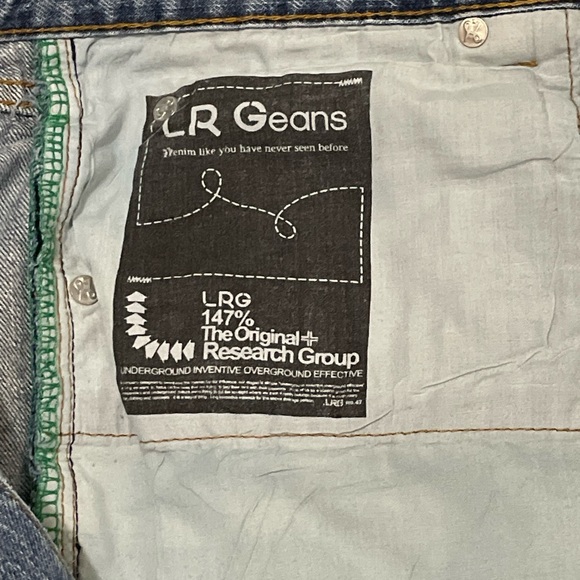 LRG Jeans Mens 38x30 Blue Baggy Relaxed Fit Work Utility Denim Y2K - Picture 7 of 13